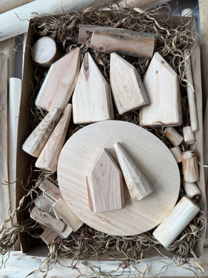 Paint it Yourself Wooden Winter Village