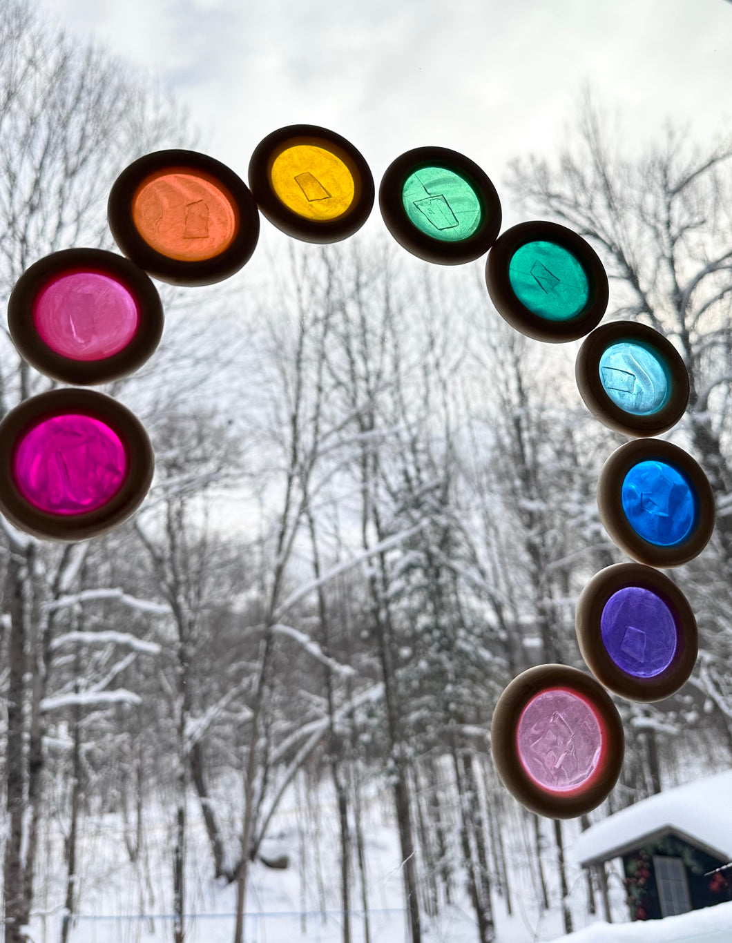 Colourful Window Circles (medium size)