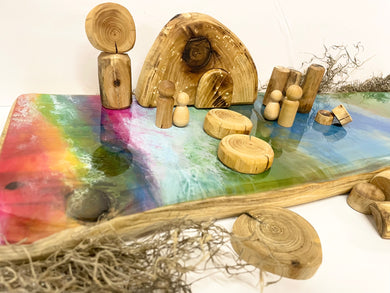 Live Edge Resin Board Play Set