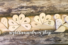 Wooden Heart Number/Dot Match
