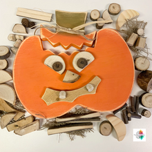 Big Pumpkin with 40 natural loose parts