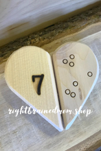Wooden Heart Number/Dot Match
